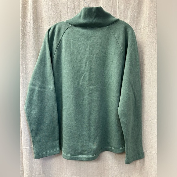 JCrew/Wide button-collar pullover sweatshirt/Size L/ pastel green - Picture 5 of 11